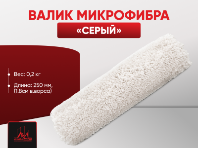Валики микрофибра серый